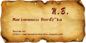 Marienescu Boróka névjegykártya